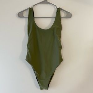 Aerie One Piece Olive Green Swimsuit